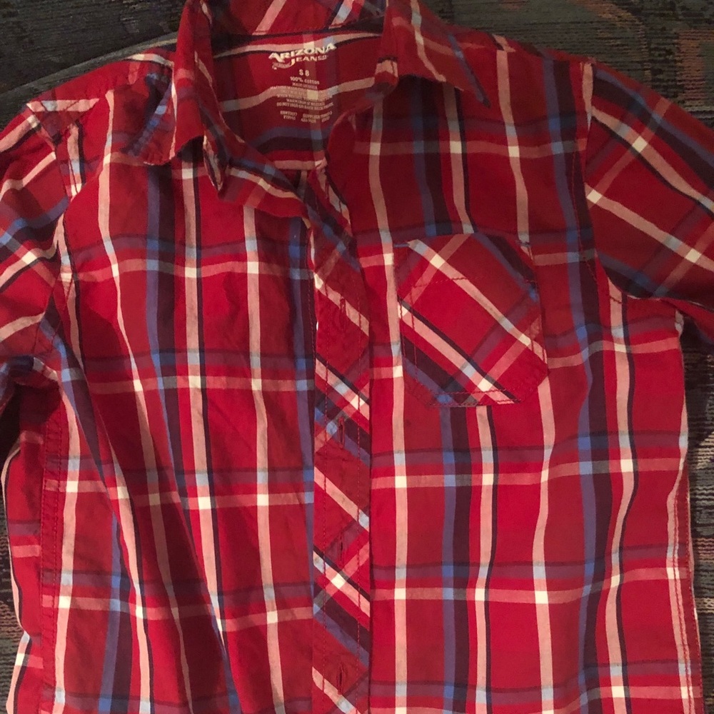 BUNDLE DEAL!! Long Sleeve Plaid Shirt Size 8